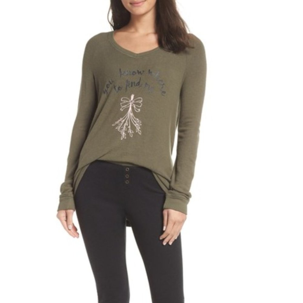 MAKE + MODEL Long Sleeve Cozy V-Neck Top